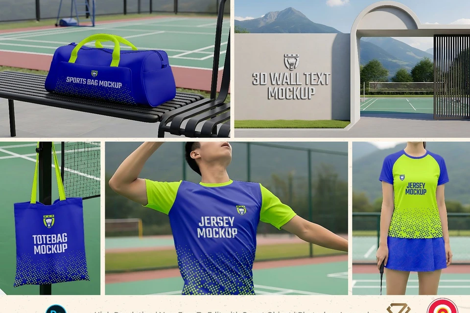 Premium Branding Badminton Mockup