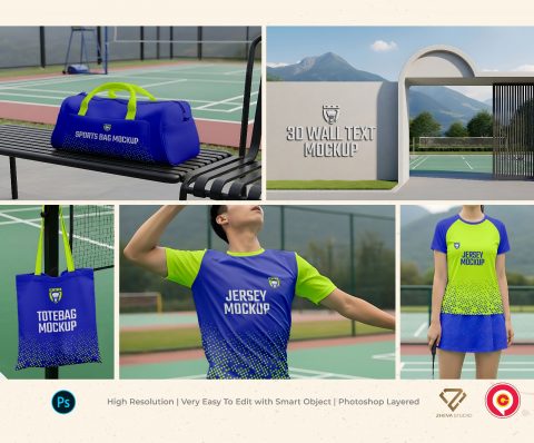 Premium Branding Badminton Mockup