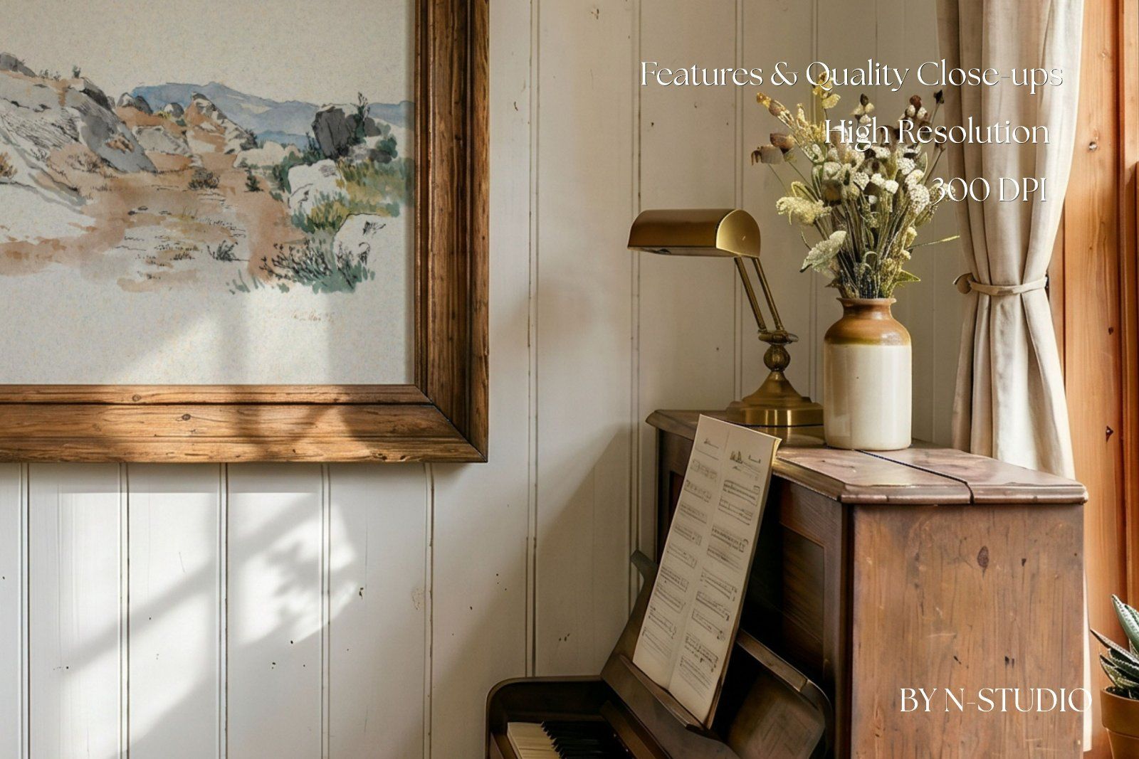 Rustic rooms Frame Mockup Bundle Collection