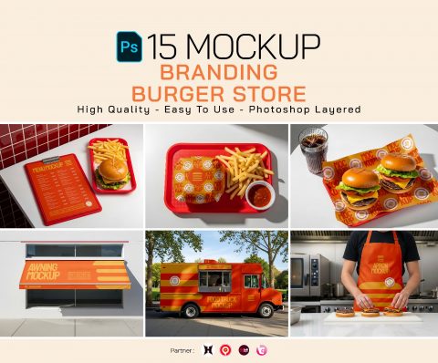 Premium Branding Premium Burger Store Mockup