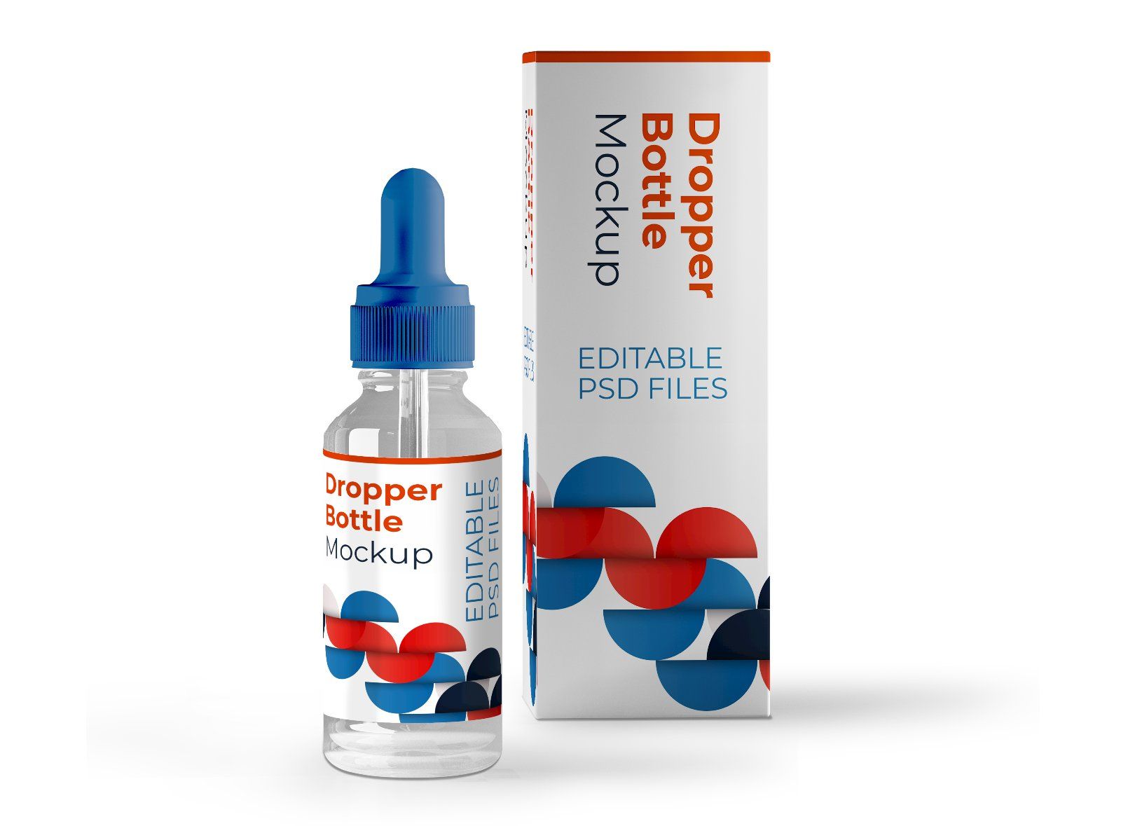 Dropper Bottle with Box Mockup Set
