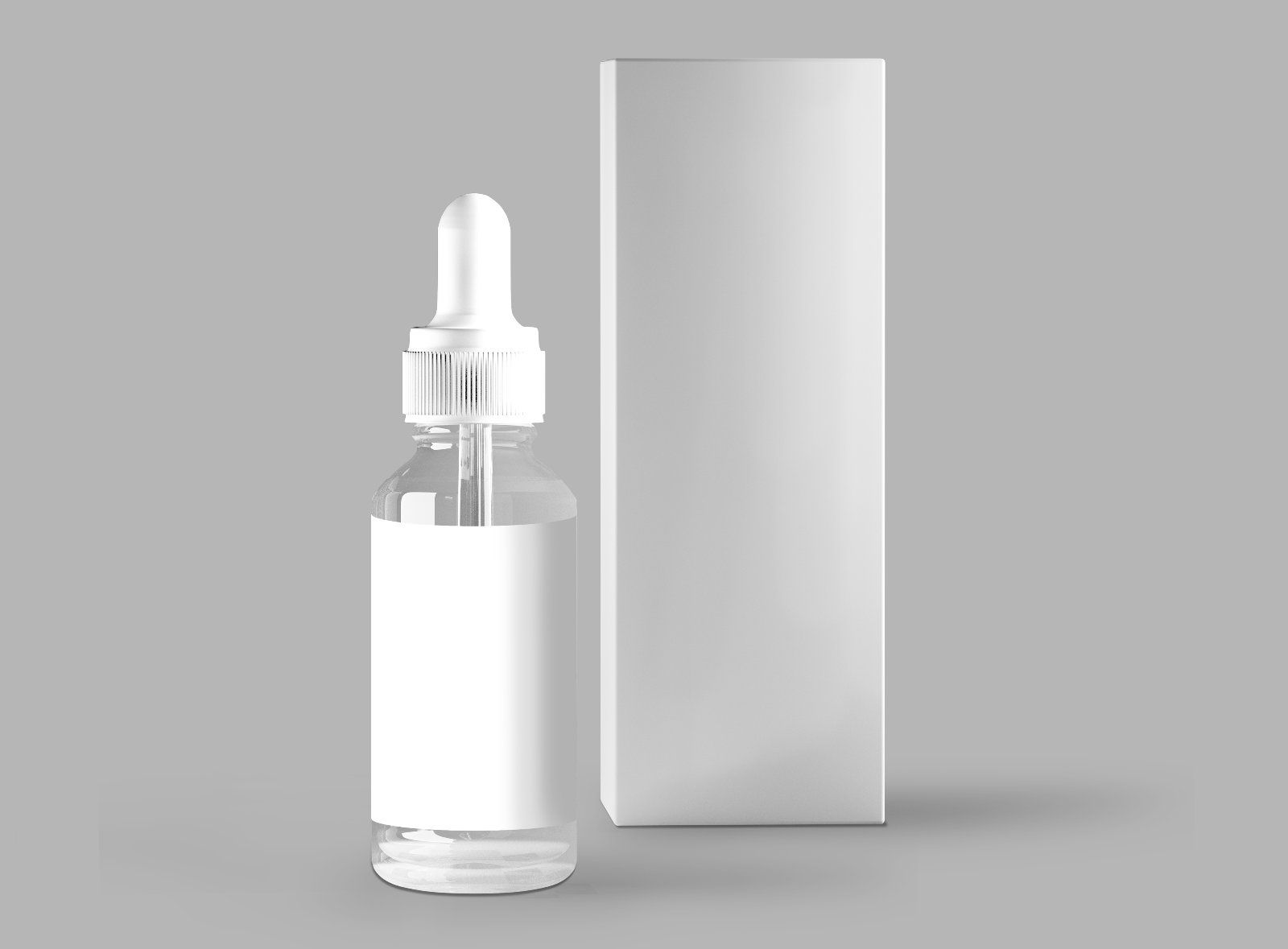 Dropper Bottle with Box Mockup Set
