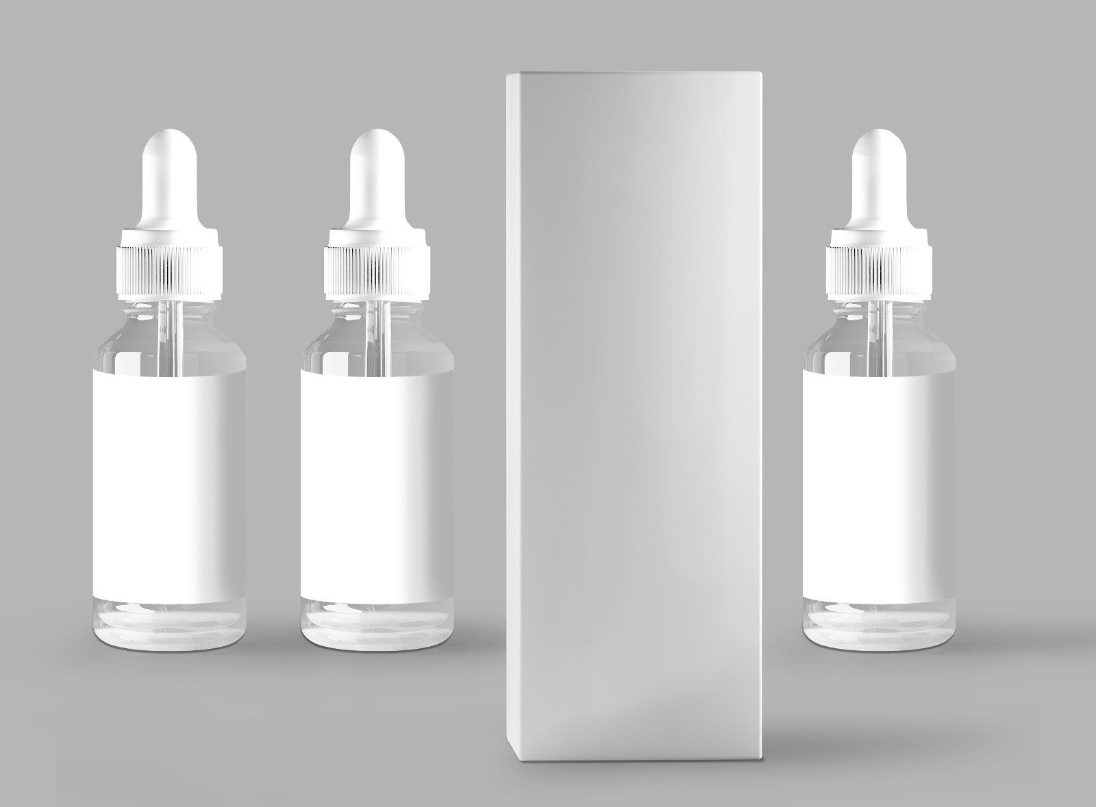 Dropper Bottle with Box Mockup Set