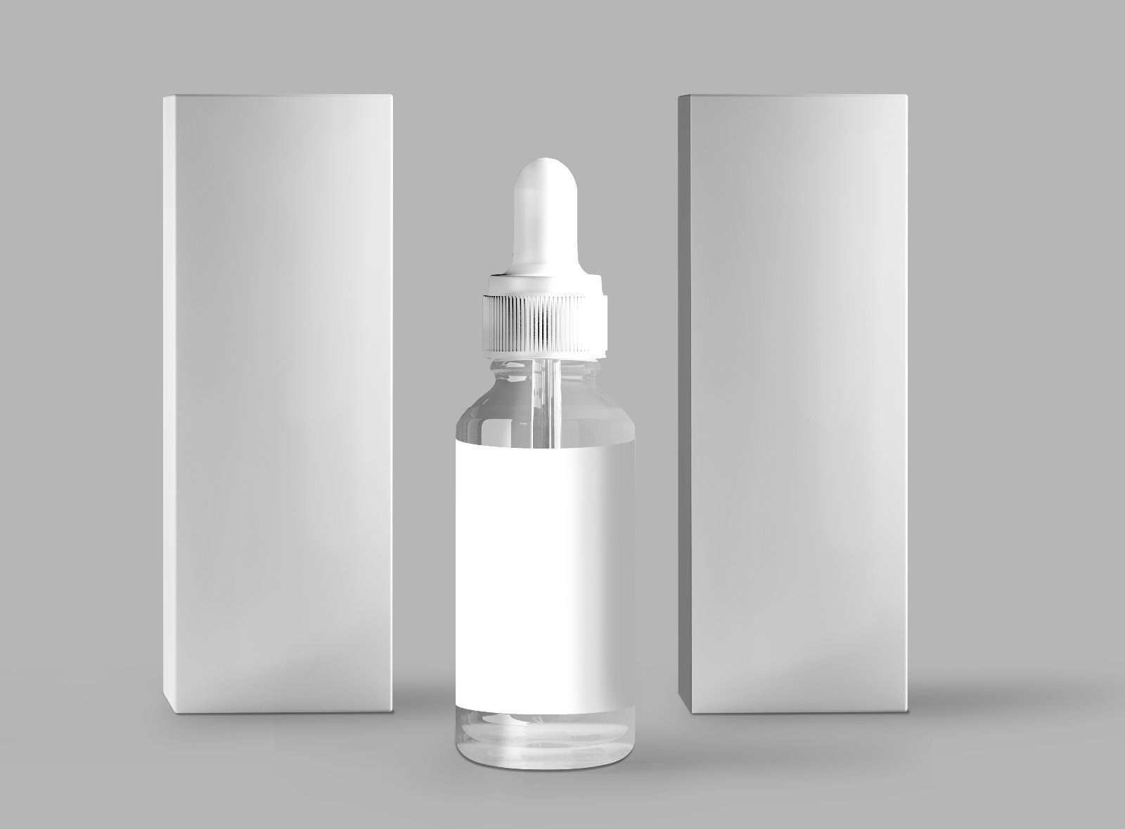 Dropper Bottle with Box Mockup Set