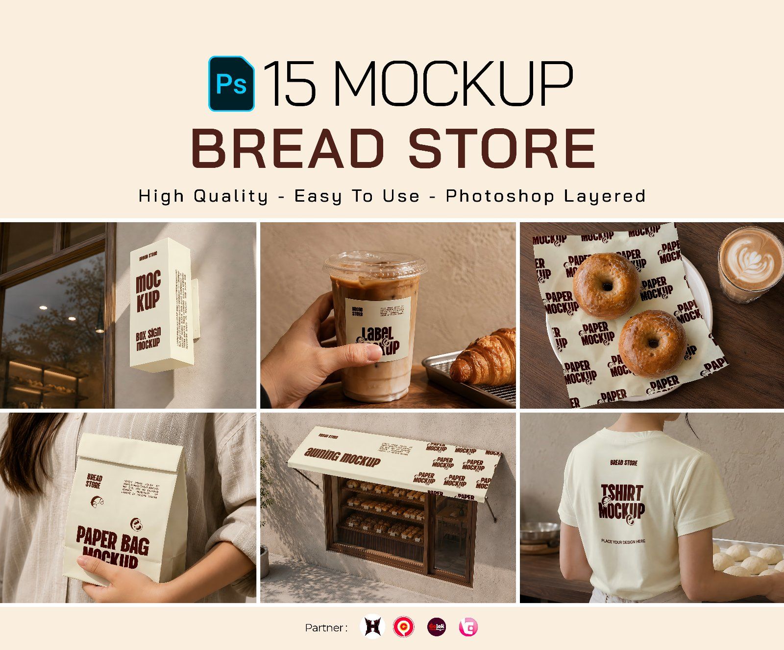 Premium Old Brown Bread Store Mockup — image 1