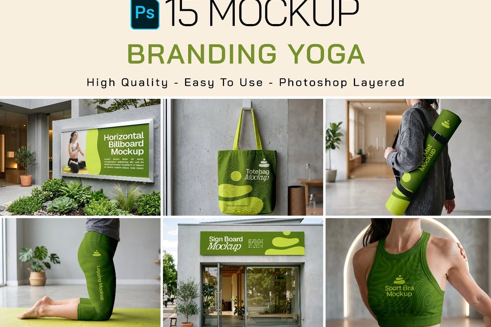 Premium Branding Yoga Mockup