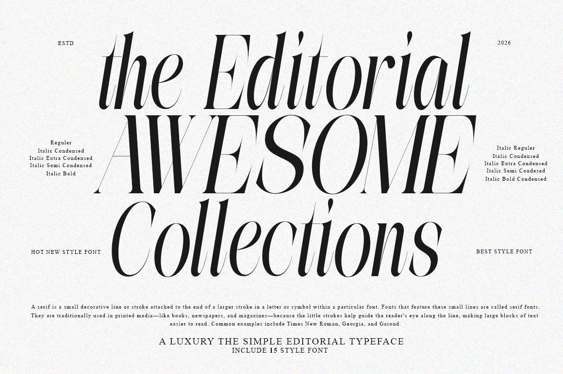 The Simple Editorial | 15 Style Font — image 3