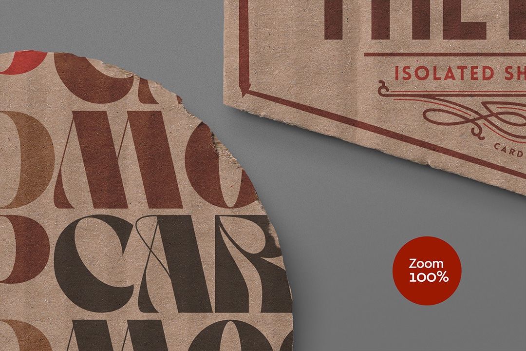 Cardboard Badge Mockup Set (6 Objects)