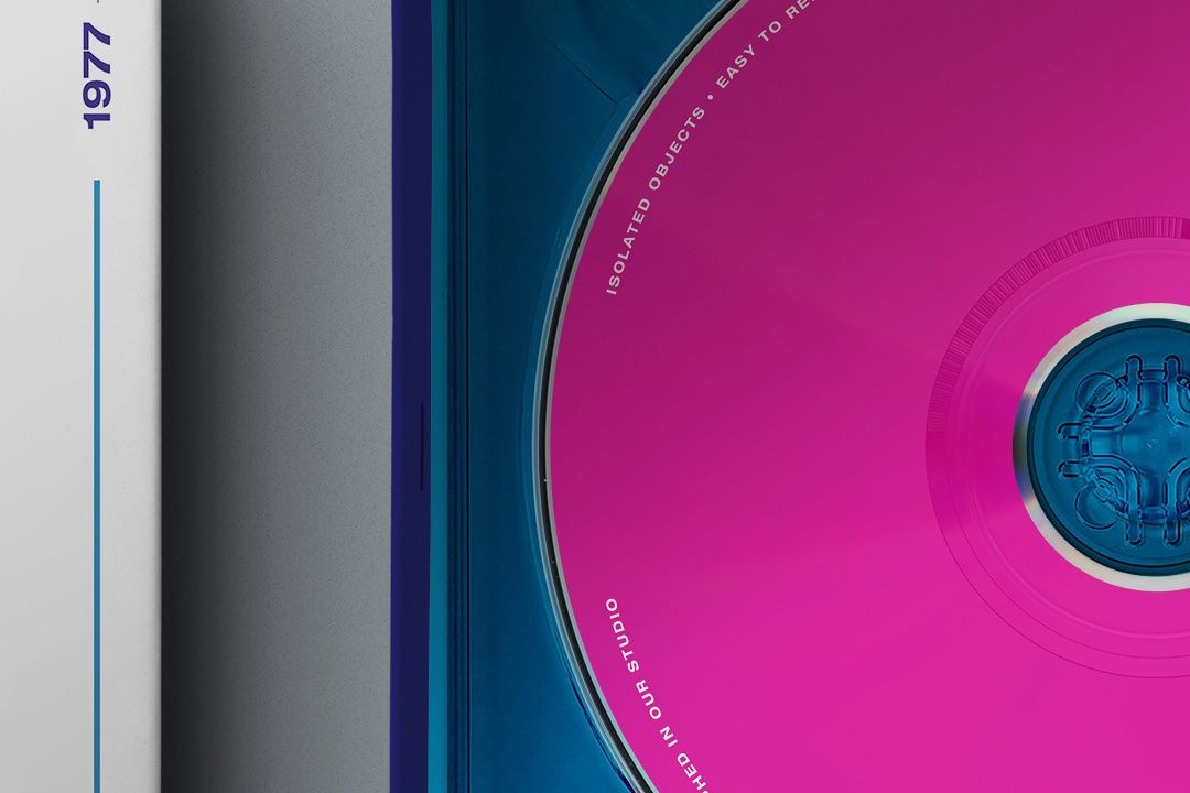 CD Case Mockup - Cardboard Packaging & Booklet (7 Objects)