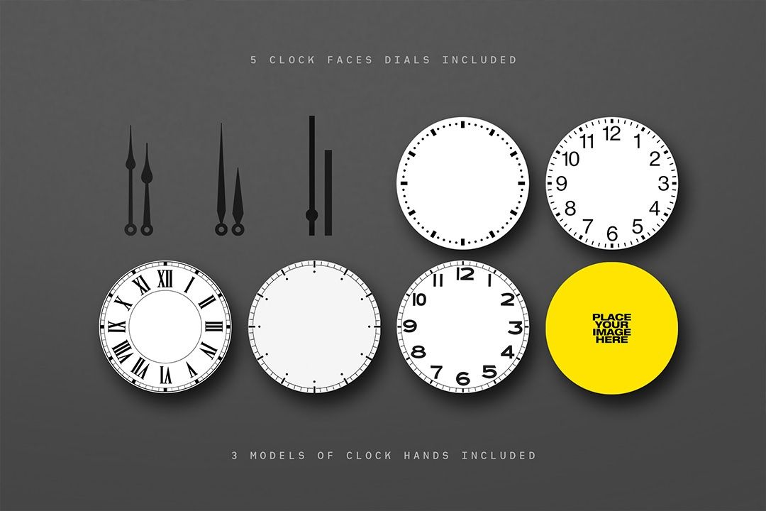 Clock Mockup Set (3 Objects)