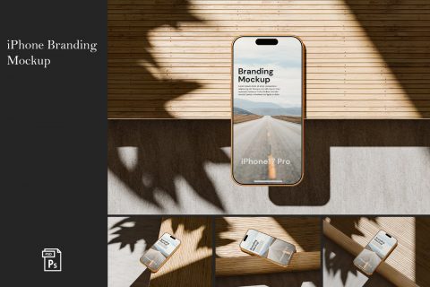 Realistic iPhone Mockup For Branding