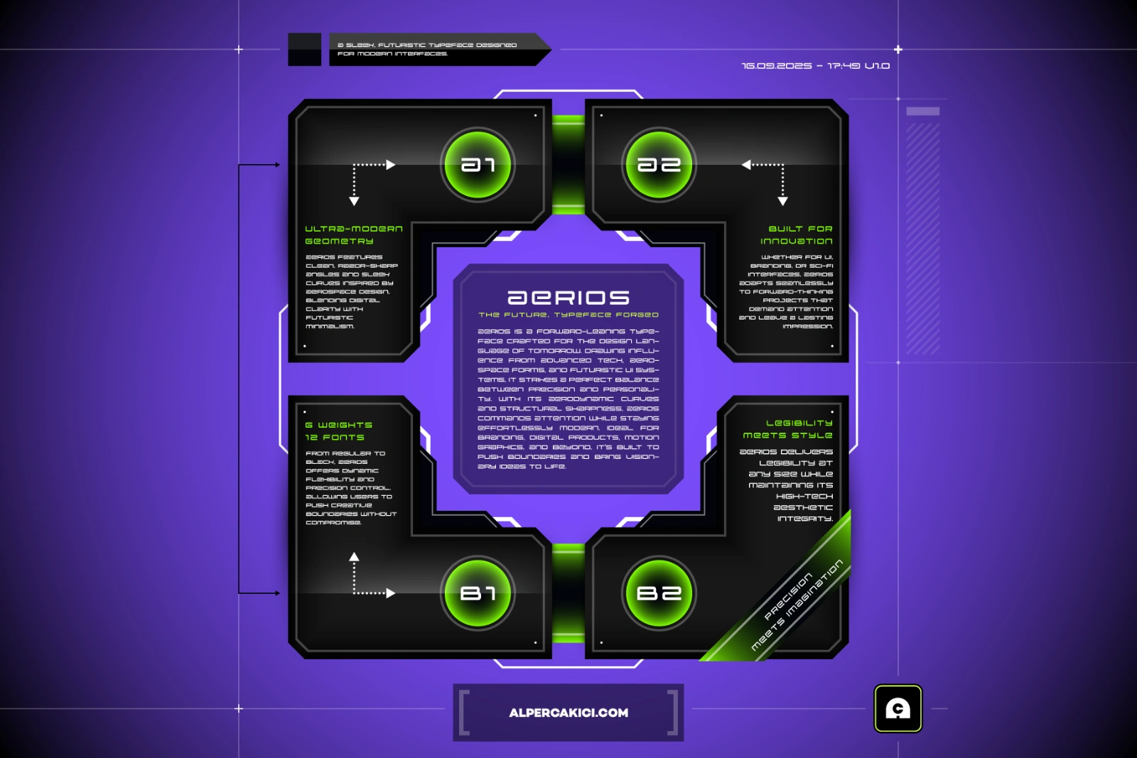 Aerios – A Futuristic Geometric Typeface — image 11