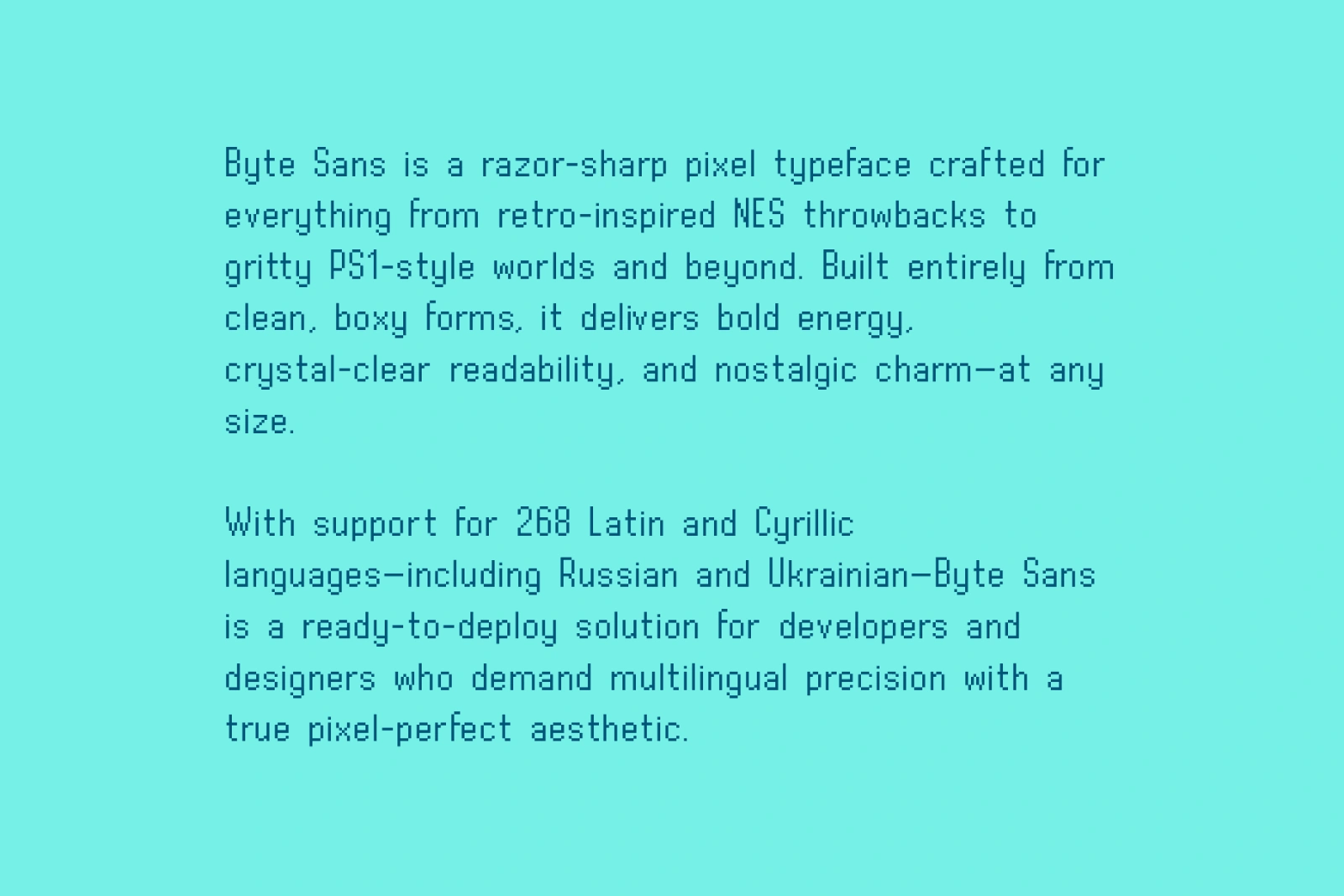 Byte Sans – Retro Pixel Font Family — image 6
