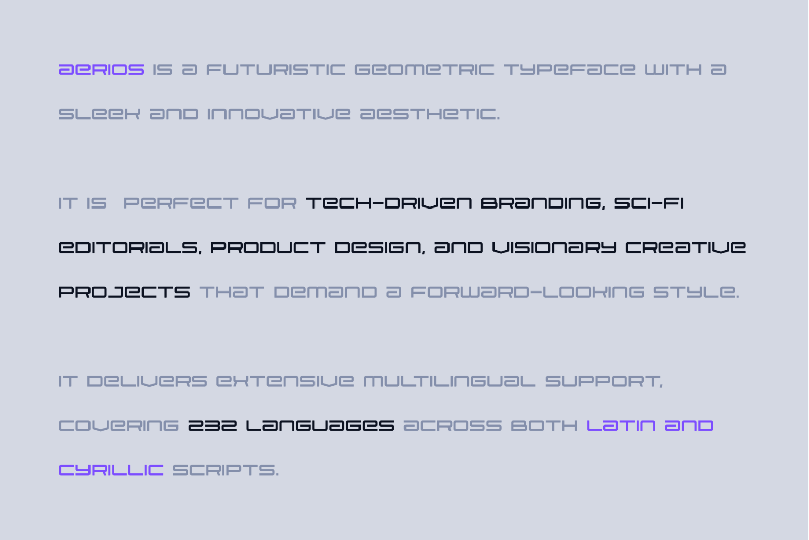 Aerios – A Futuristic Geometric Typeface