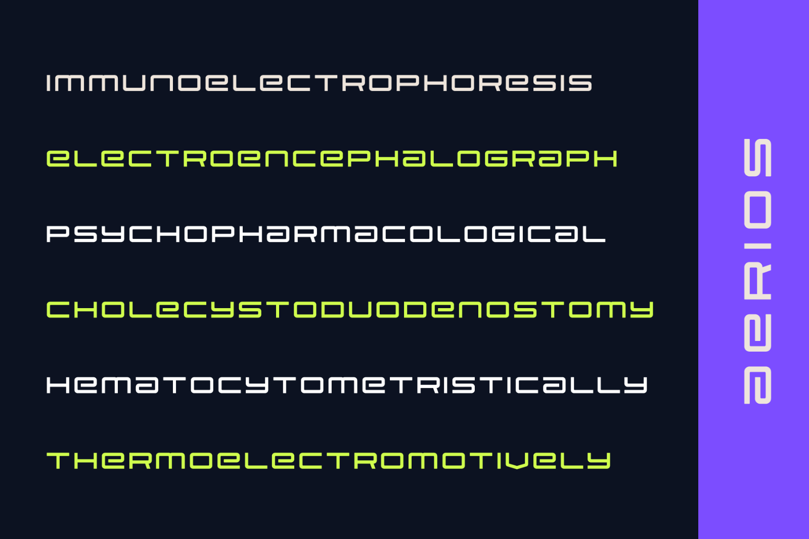 Aerios – A Futuristic Geometric Typeface