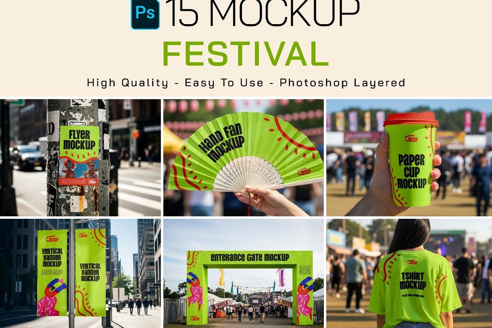 Premium Branding Event Organizer Festival Mockup