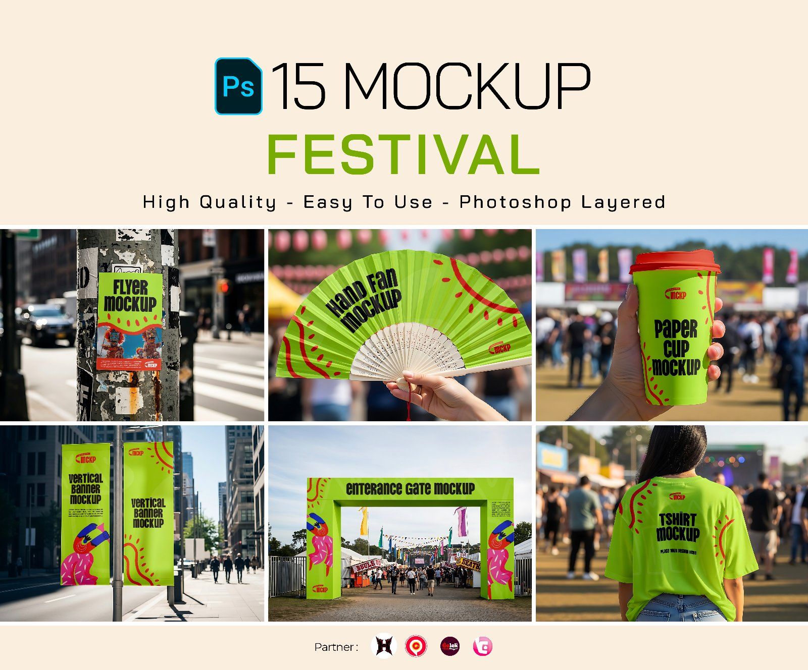 Premium Branding Event Organizer Festival Mockup