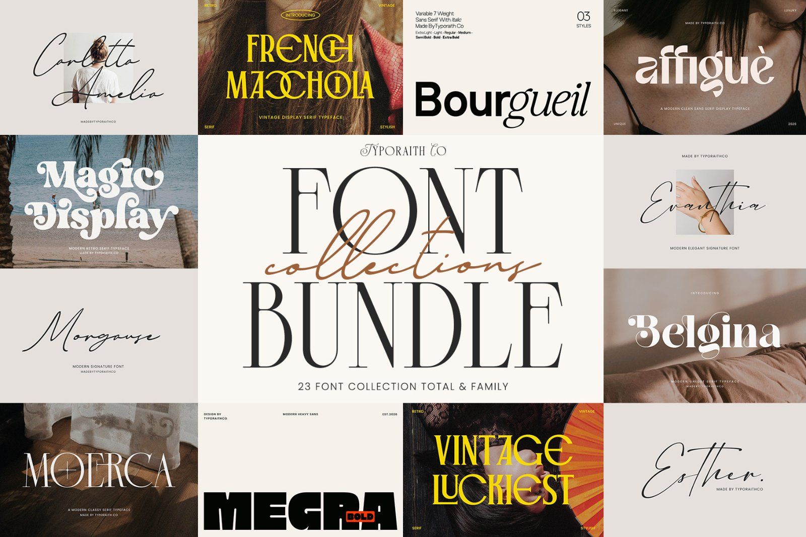 The Modern Font Bundle | 67 Fonts