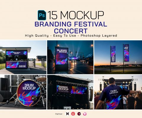 Premium Branding Festival Concert Music Mockup