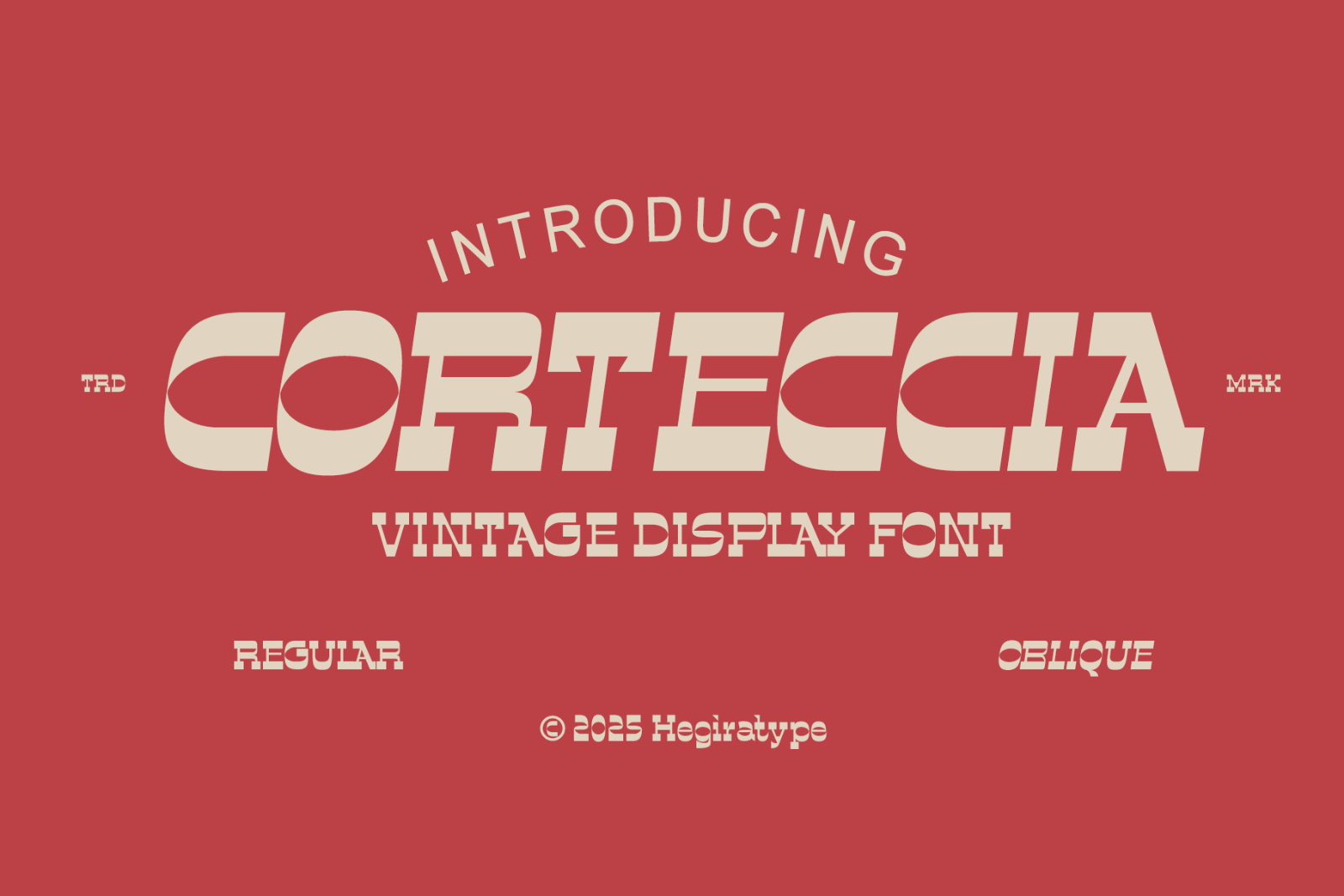 Corteccia: Vintage Display Font