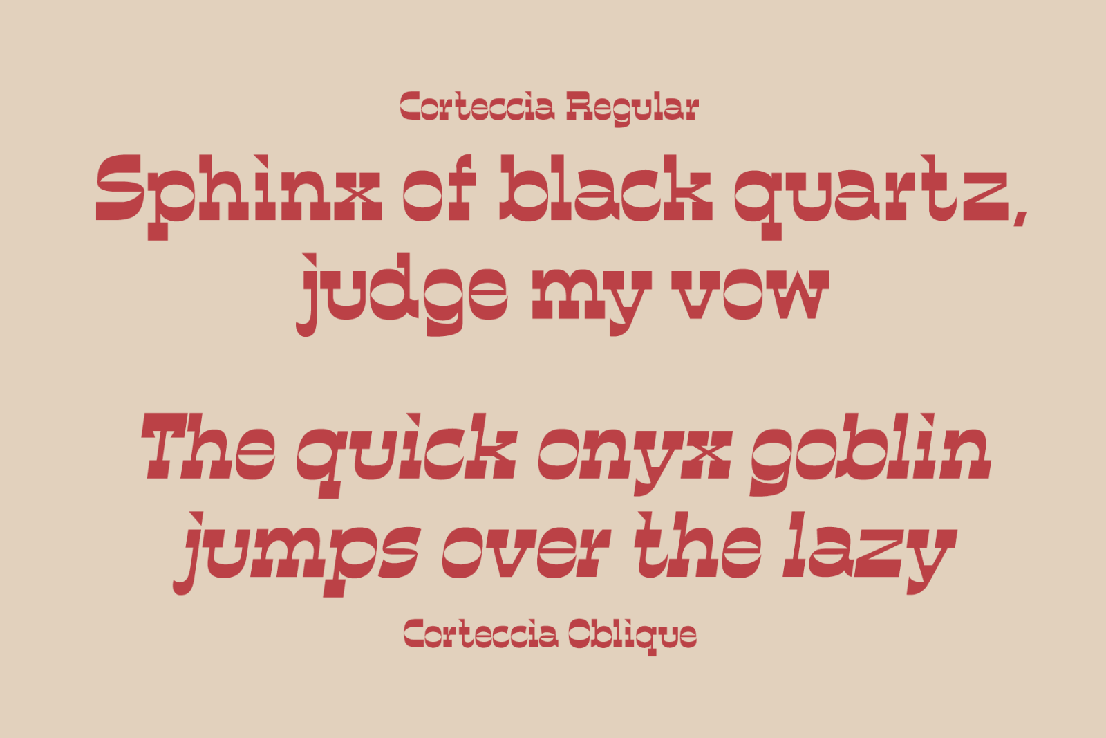 Corteccia: Vintage Display Font