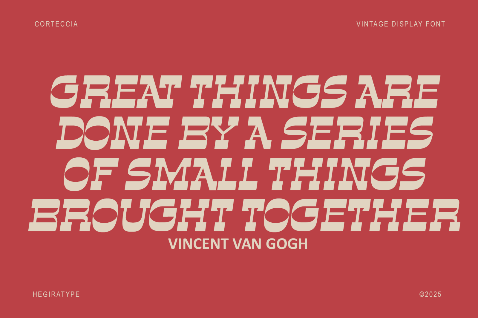 Corteccia: Vintage Display Font