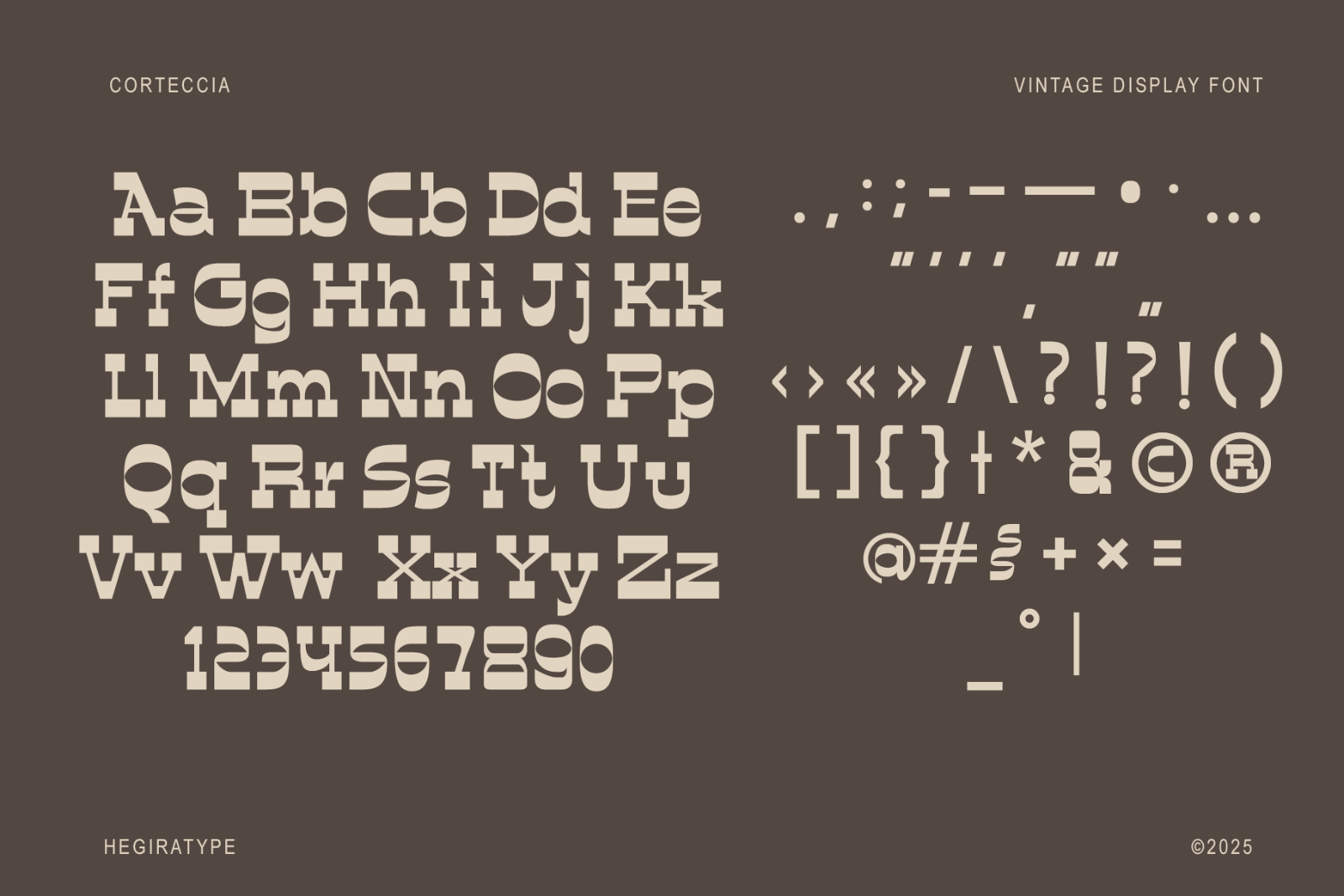 Corteccia: Vintage Display Font