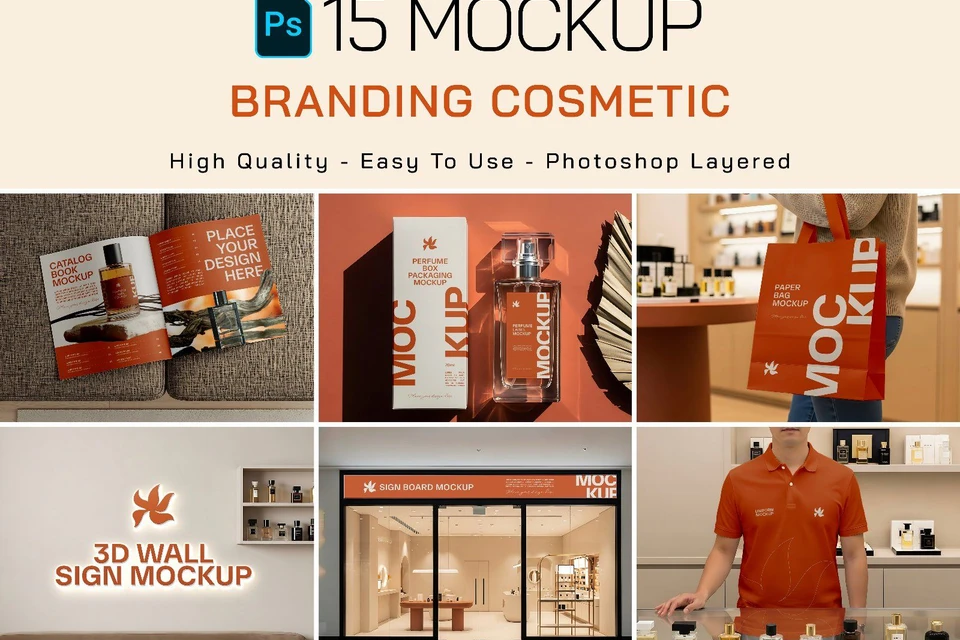Premium Branding Perfume Store Mockup
