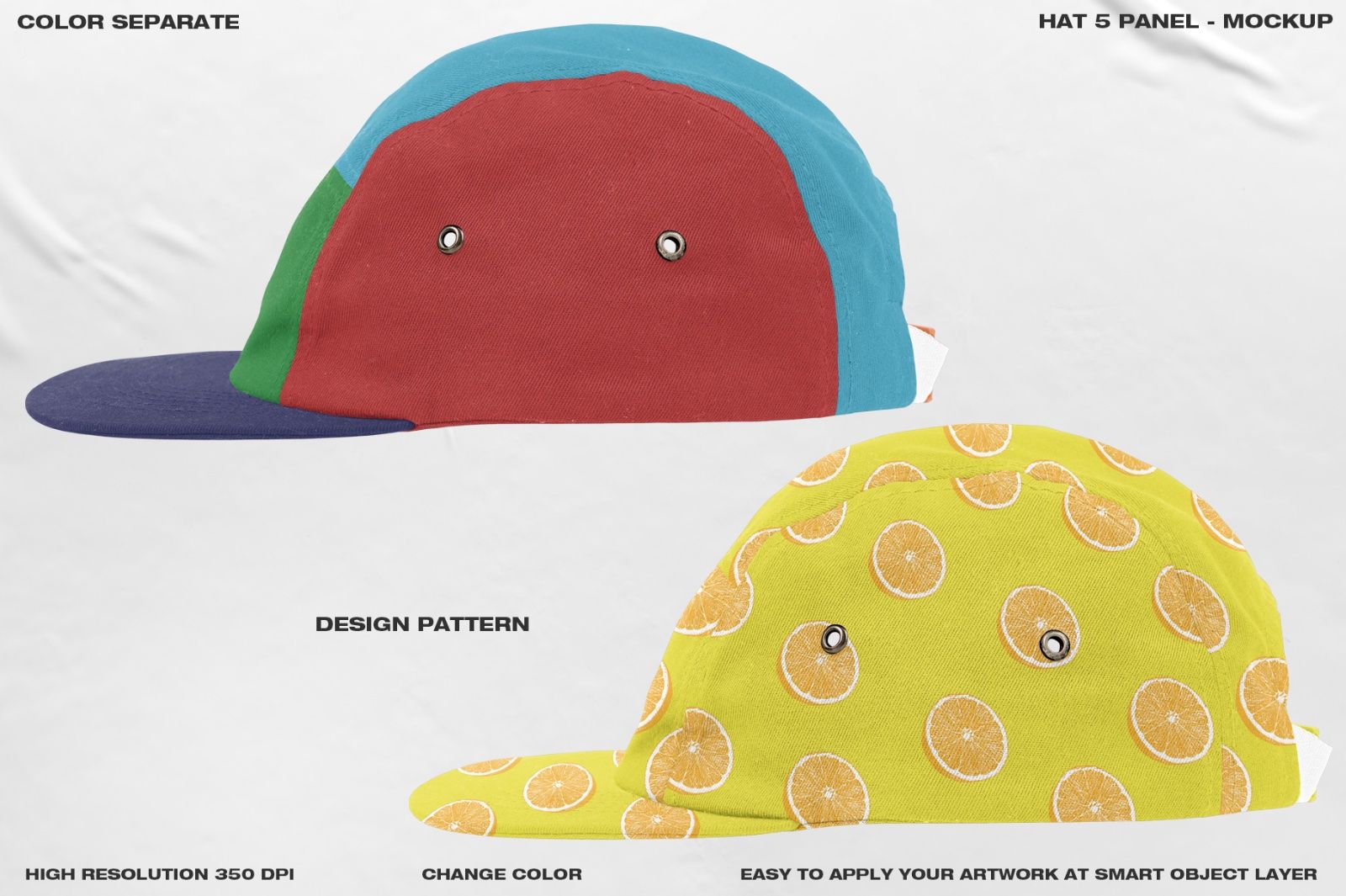 Hat 5 Panel - Mockup — image 11