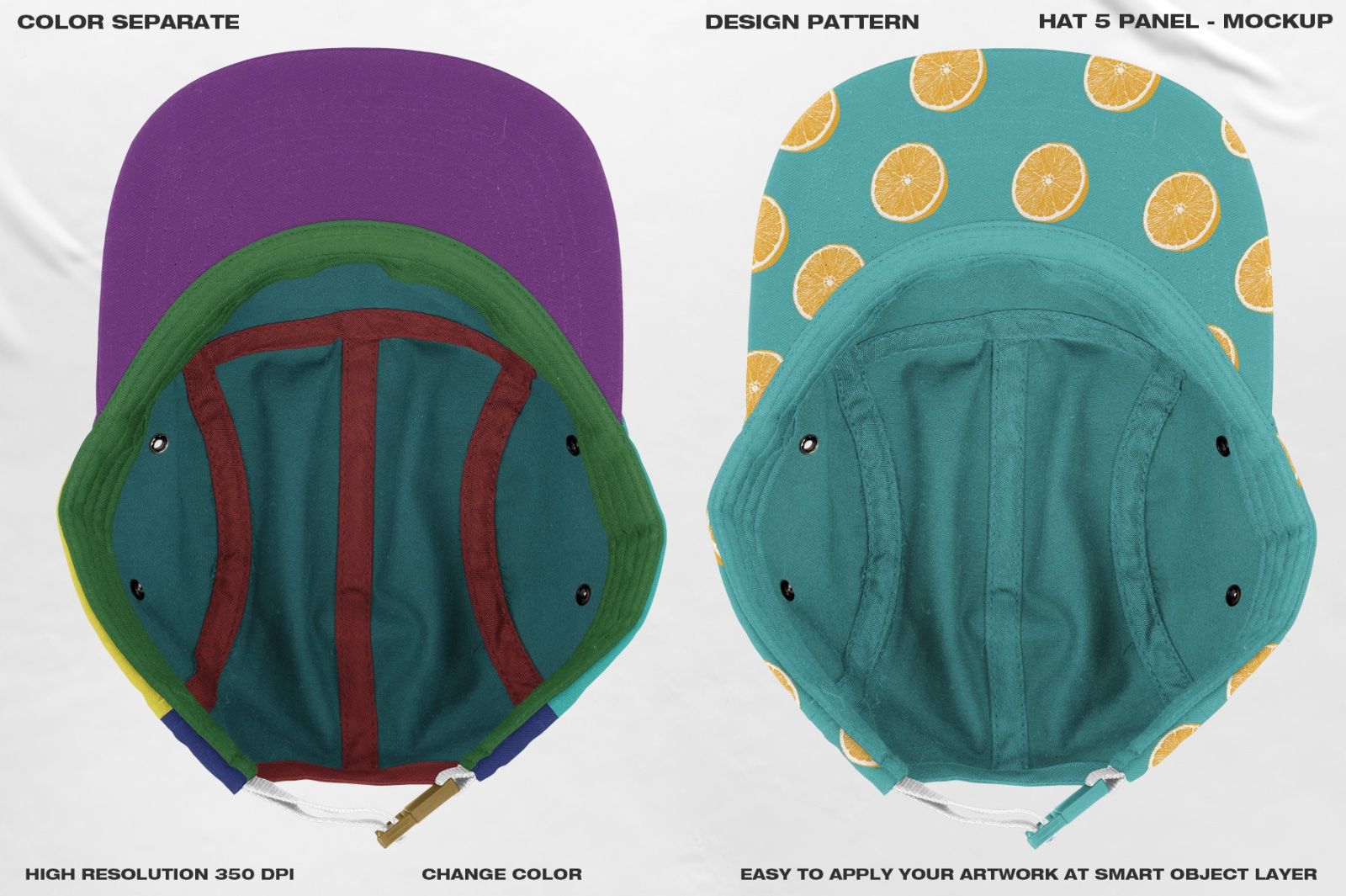 Hat 5 Panel - Mockup — image 12