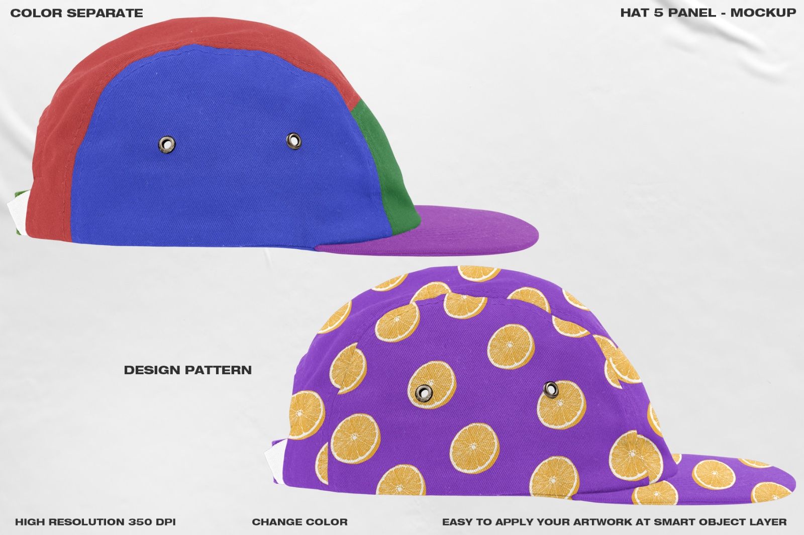 Hat 5 Panel - Mockup — image 13