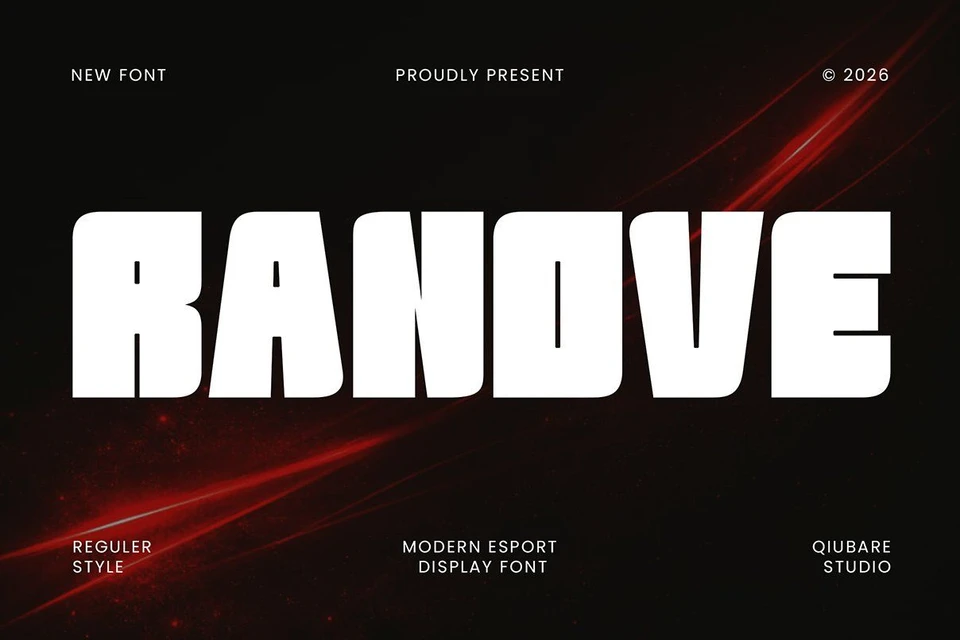 RANOVE - Modern Esport Display Font