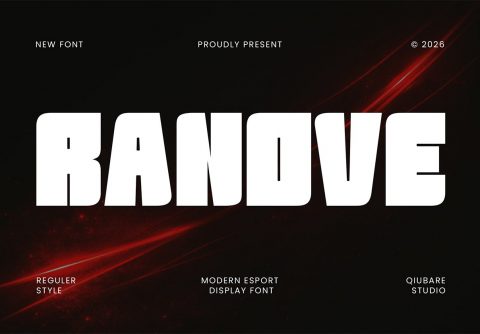 RANOVE - Modern Esport Display Font