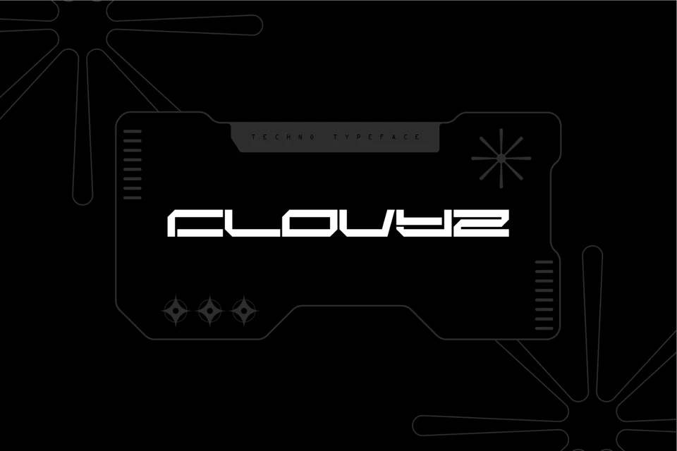 Clovyz - Futuristic Display Font