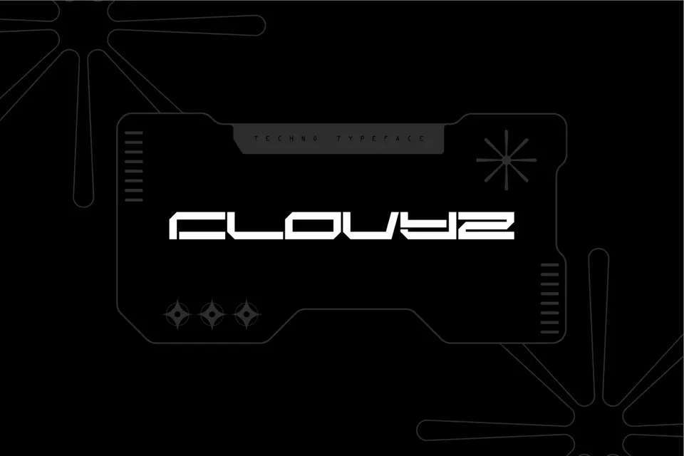 Clovyz - Futuristic Display Font