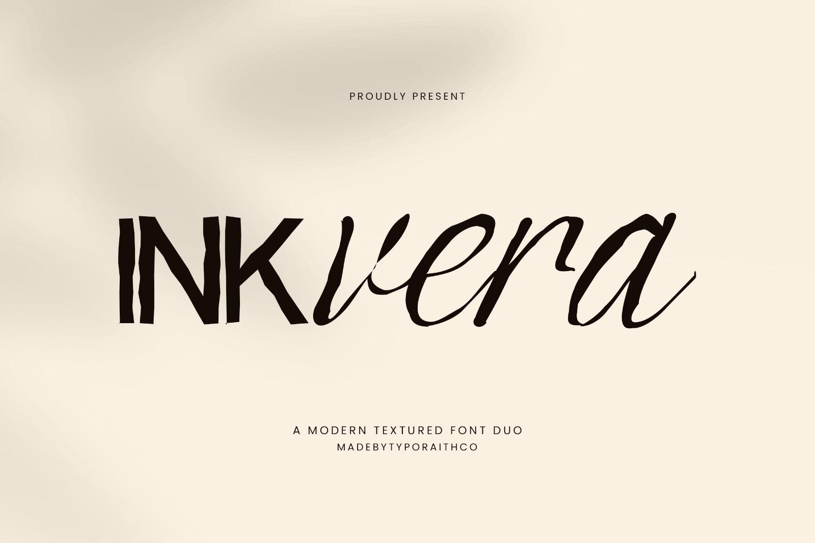 Inkvera | Modern Textured font duo