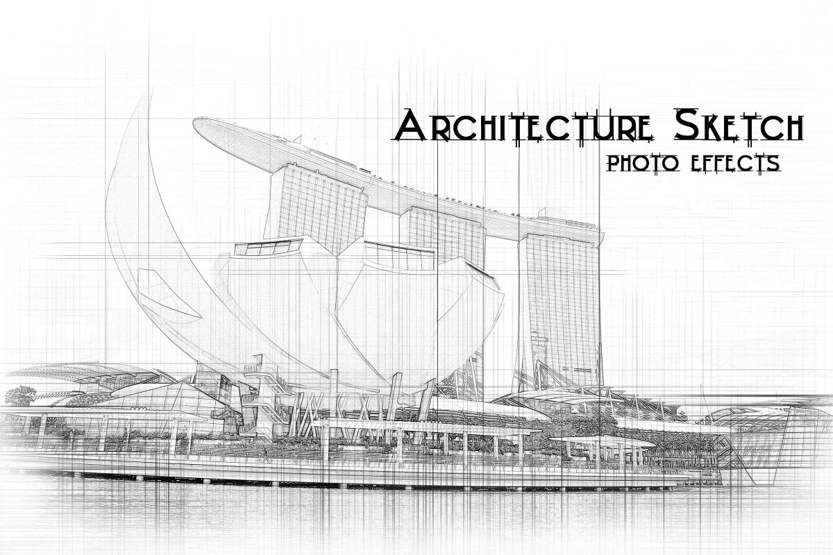 Architecture Sketch Photo Effect