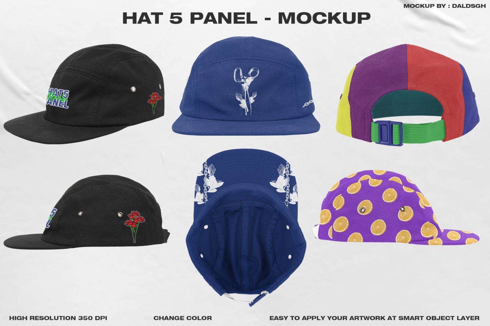 Hat 5 Panel - Mockup — image 1