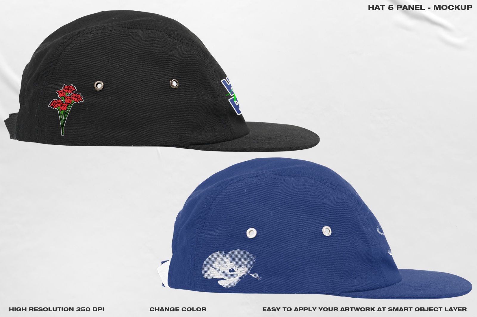 Hat 5 Panel - Mockup — image 7