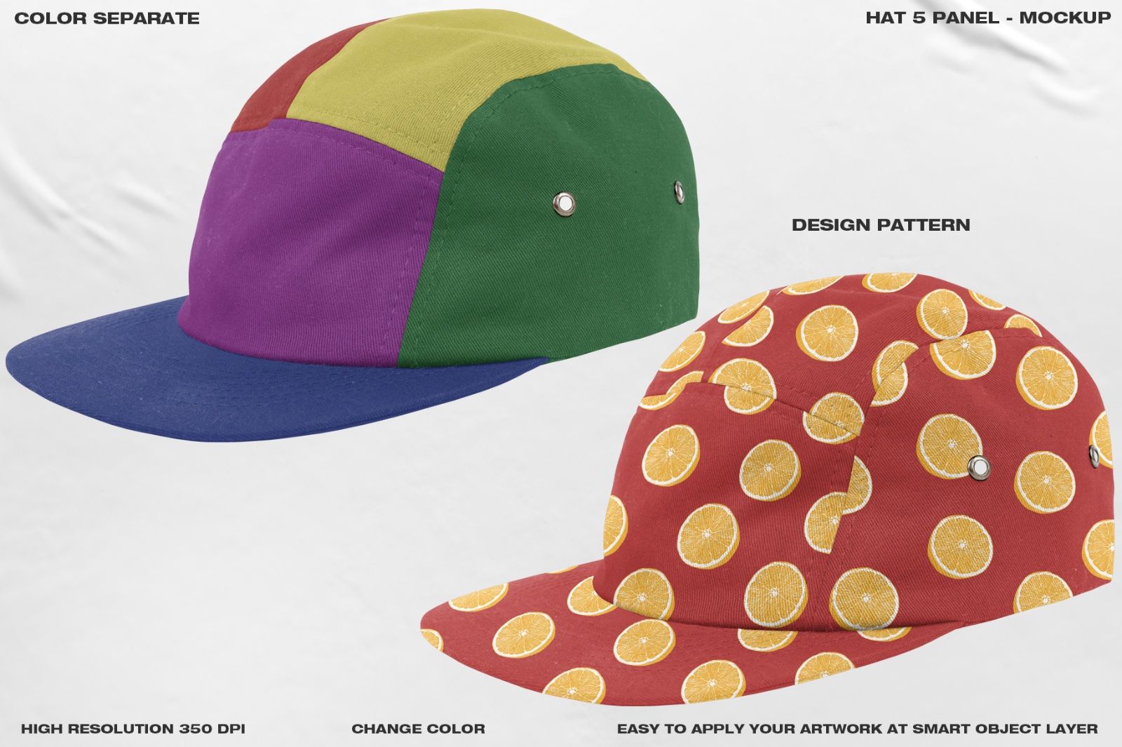 Hat 5 Panel - Mockup — image 8