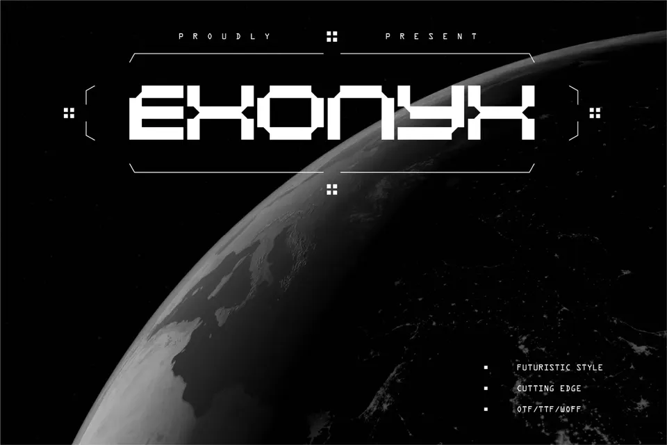 Exonyx - Futuristic Display Font