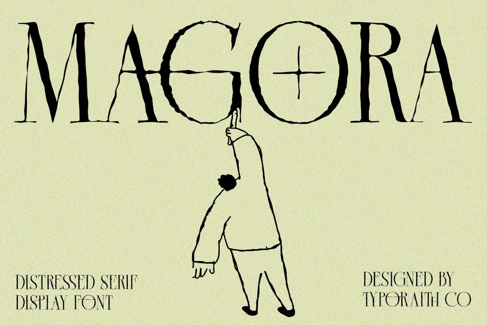 Magora | Modern Distressed Serif