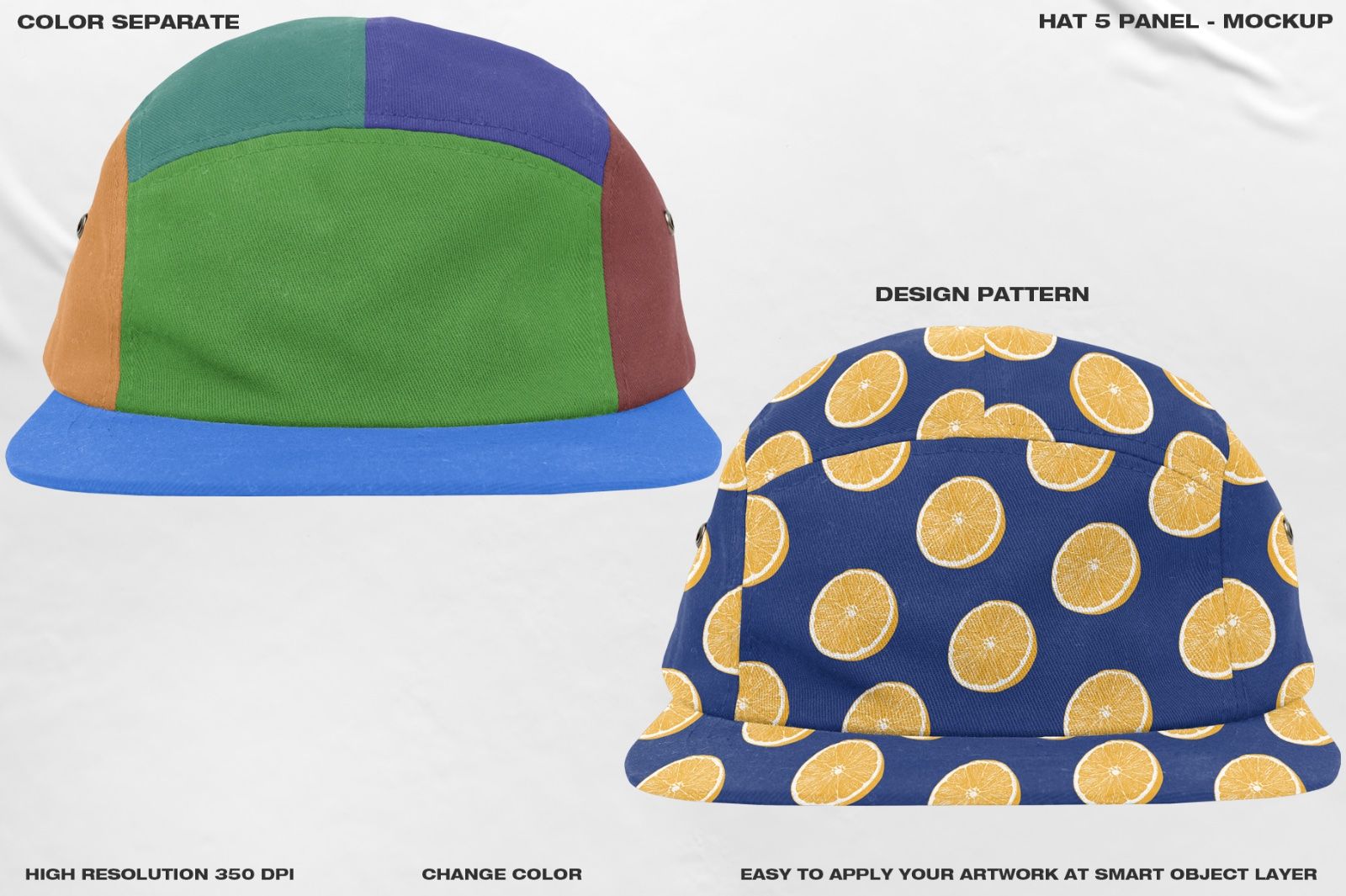 Hat 5 Panel - Mockup — image 9