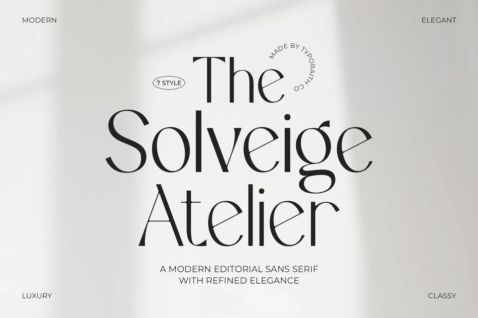 The Solveige Atelier Font Family