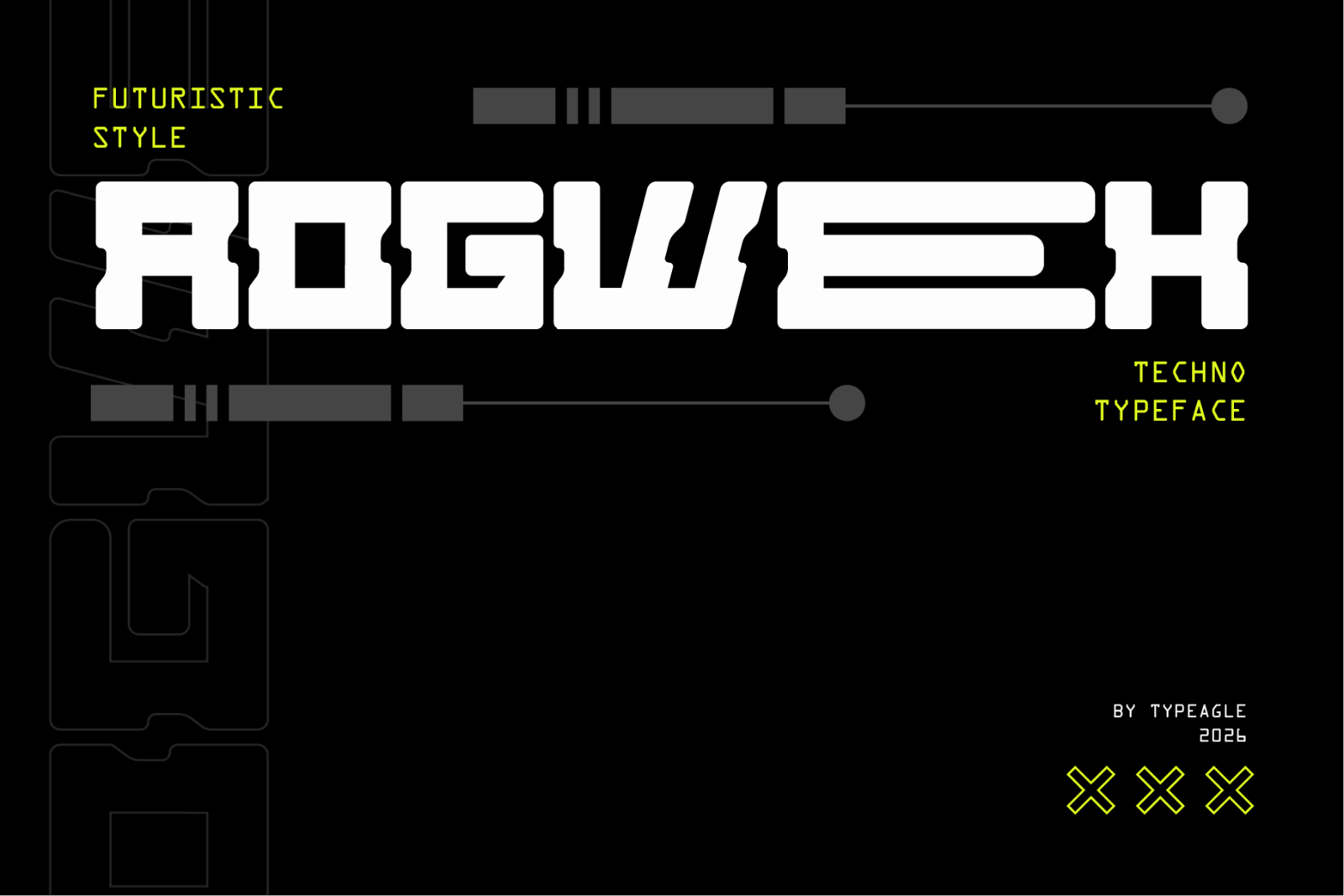 Rogweek - Futuristic Display Font — image 1