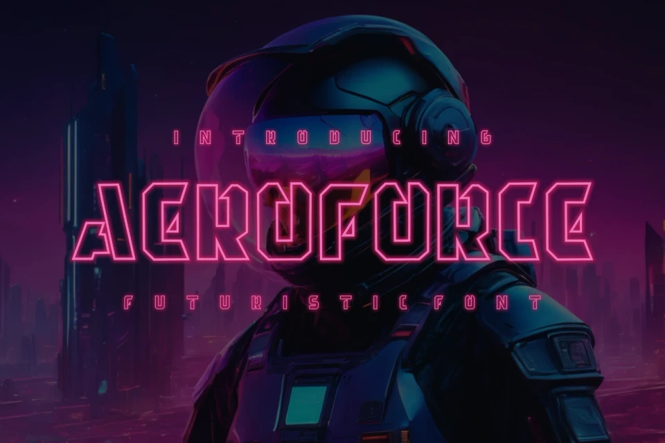 AeroForce Futuristic Font