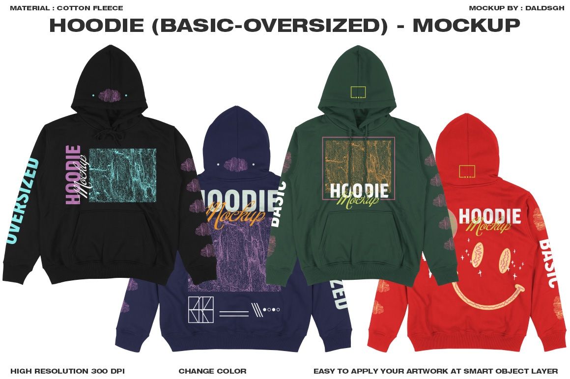 Hoodie Basic-Oversized Mockup — image 1
