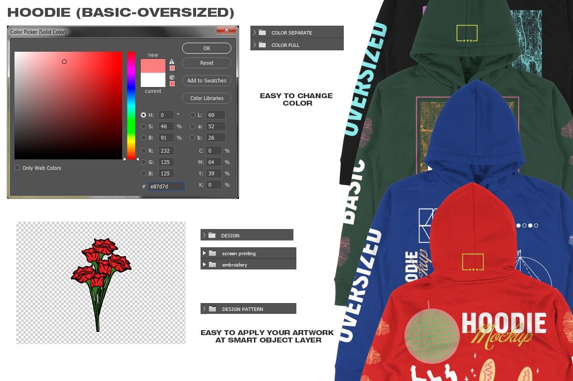 Hoodie Basic-Oversized Mockup — image 9