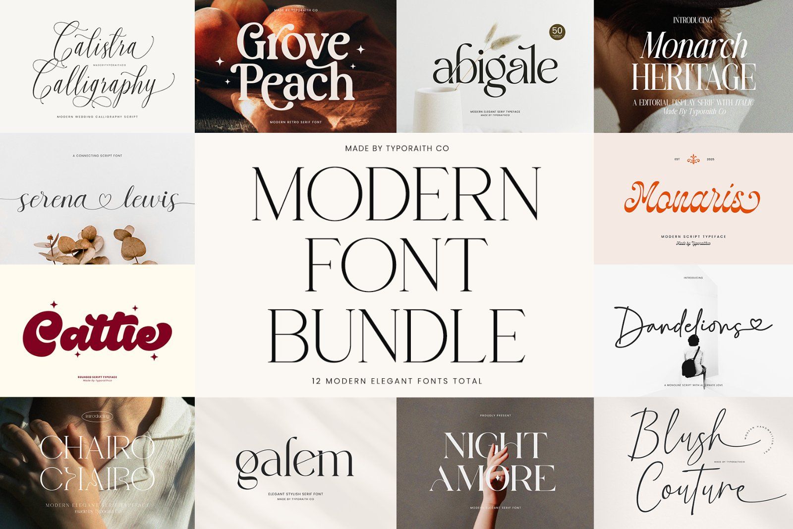 Modern Serif & Script Font Bundle