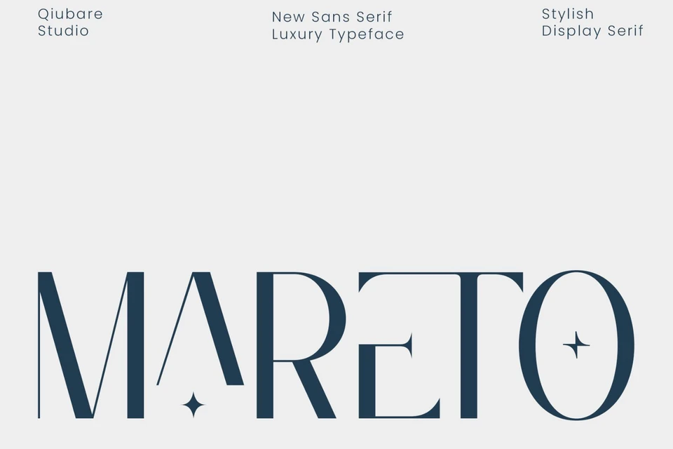 Mareto Font – Elegant Sans Serif Display, Luxury Modern Typeface, Stylish Ligature Font for Branding